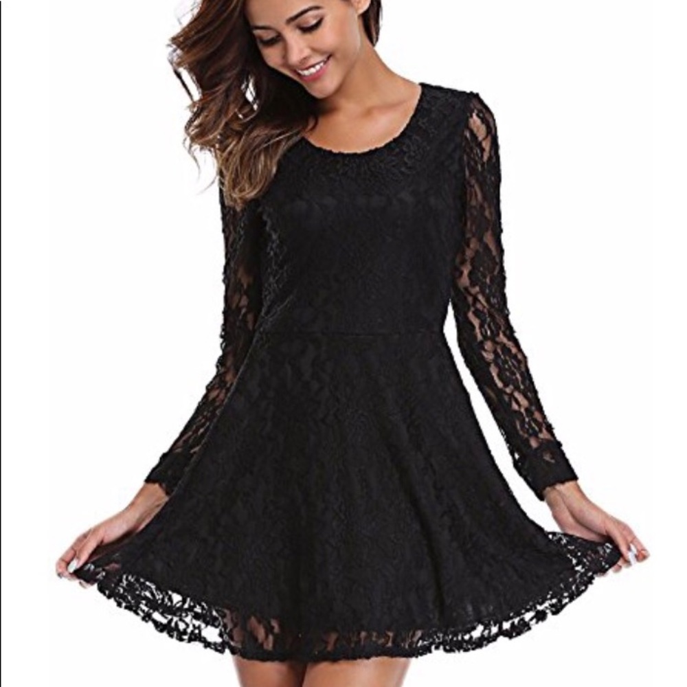 Cream colored vintage looking lace, mini dress
